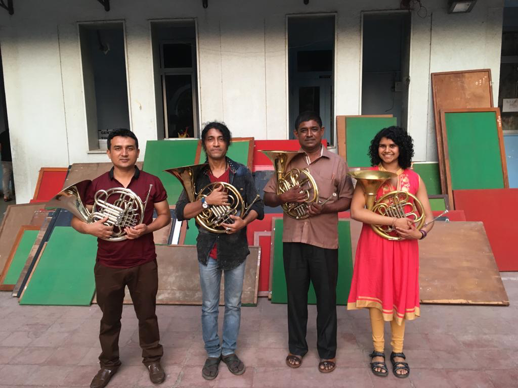 Nivanthi Karunaratne and members of the South Asian Symphony Orchestra